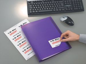 Avery L4731REV-25 &eacute;tiquettes enlevables ft 25,4 x 10 mm (b x h), 4.725 &eacute;tiquettes, blanc