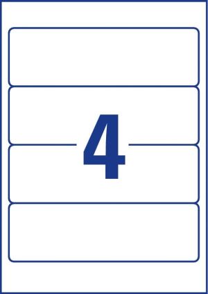 Avery Zweckform L4761-25 ordnerrugetiketten ft 19,2 x 6,1 cm (b x h), 100 etiketten, wit