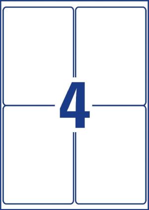 Avery afneembare weerbestendige etiketten Ft 99,1 x 139 mm (b x h), wit, doos van 80 etiketten