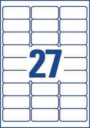 AVERY Zelfklevende badge ft 63,5 x 29,6 mm, doos van 540 stuks, wit