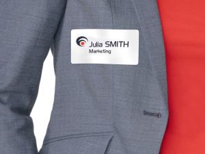 Avery L4785-20 zelfklevende badge ft 80 x 50 mm, doos van 200 stuks, wit