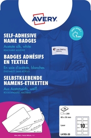 Avery naambadge etiket 80x50mm wit20 vel