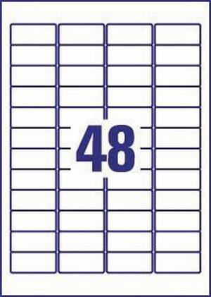 Avery L6145-20 NoPeel etiketten ft 45,7 x 25,4 mm (b x h), 800 etiketten, wit