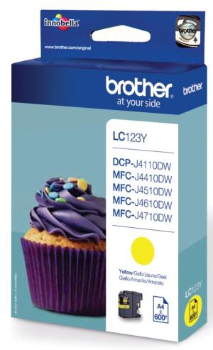 Brother inkcartridge LC-123Y geel -(600 