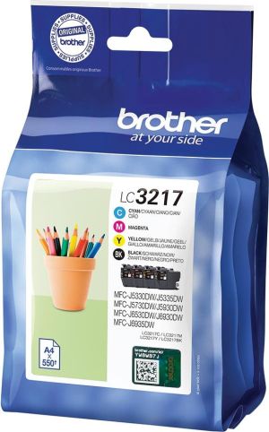 Brother inktcartridge, 550 pagina's, OEM LC-3217, 4 kleuren