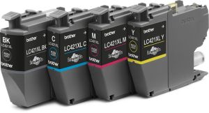 Brother inktcartridge,  500 pagina's, OEM LC-421XLVAL, 4 kleuren