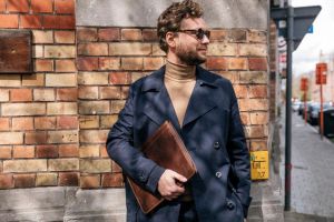 Maverick lederen schrijfmap voor ft A4, inclusief blocnote, bruin