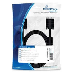 SVGA Verlengkabel, met ferrietkernen, 1.8m