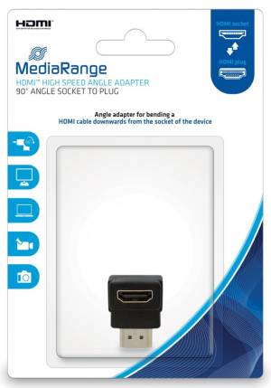 HDMI High Speed Hoek-adapter, 90 graden, Contrastekker/stekker