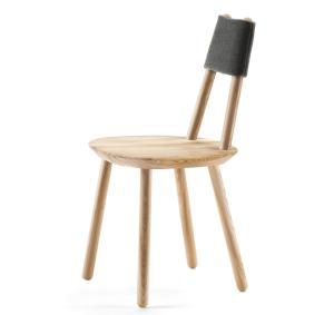 Chaise fr&ecirc;ne dos en gris Emko