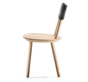 Chaise fr&ecirc;ne dos en gris Emko