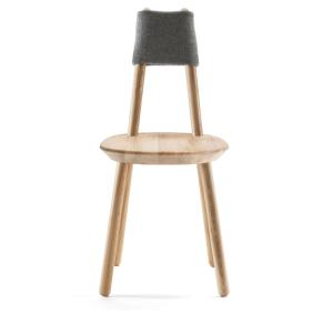 Chaise fr&ecirc;ne dos en gris Emko