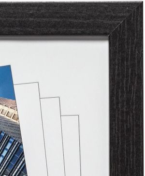 Hampton fotokader Oxford, in 2 cm MDF, zwart, A4