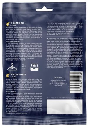 Riem Ti-Tox anti-mottenhanger, 4 stuks
