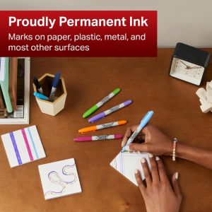 Sharpie permanente marker, twin tip, zwart