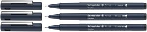 Schneider fineliner Pictus, etui van 3 stuks, zwart