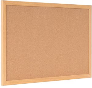 Bi-Office Earth Prime kurkbord, eiken kader, ft 120 x 90 cm