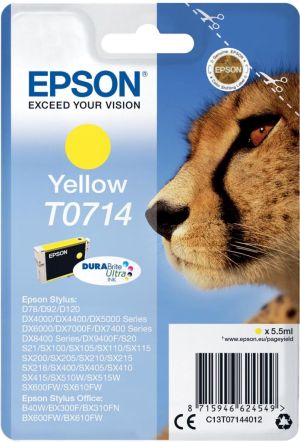 Epson inktcartridge T0714 geel, 415pagin