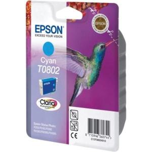Epson ink cartridge T0802, cyan voor R26