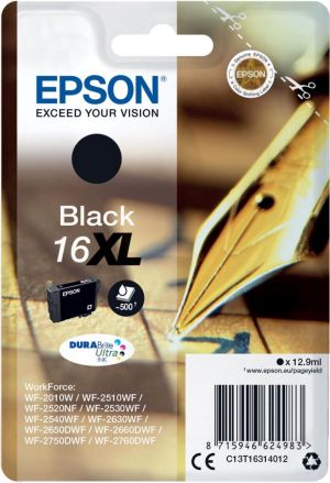 Epson cartouche d'encre 16XL noir,500 pa