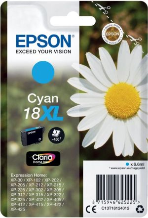 Epson cartouche d'encre 18XL cyan,450 pa