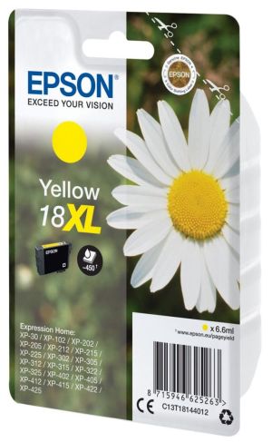 Epson cartouche d'encre 18XL jaune, 450 