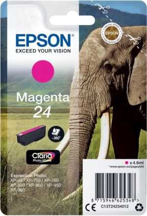 Epson inktcartridge 24 magenta, 360pagin