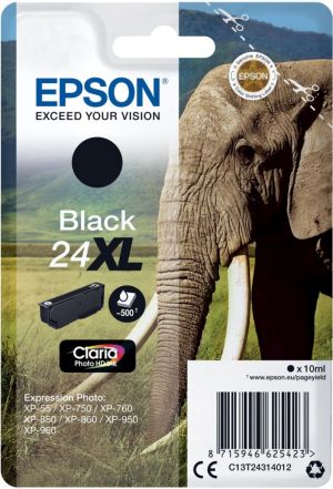 Epson cartouche d'encre 24XL noir,500 pa