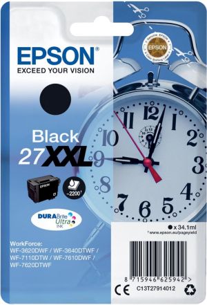 Epson inktcartridge 27XXL zwart, 2200 pa