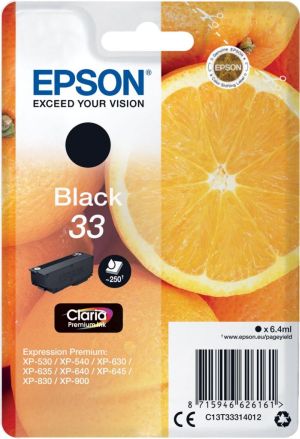 Epson cartouche d'encre 33 noir, 250 pag