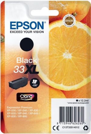 Epson inktcartridge 33XL zwart, 530pagin