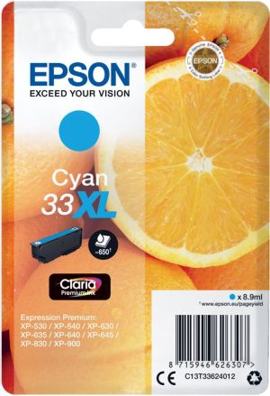 Epson inktcartridge 33XL cyaan, 650pagin