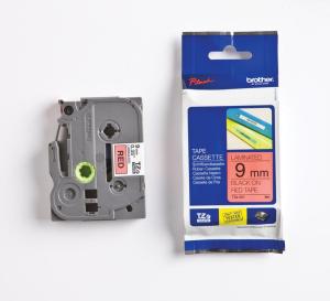 Brother ruban TZ-421 9mm noir sur rouge.