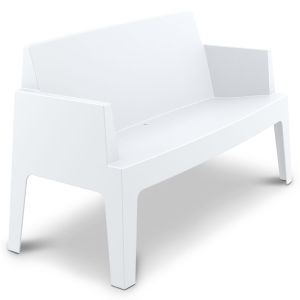 Chaise de patio Box - siège de jumeaux blanc