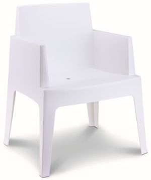 Chaise de patio Box blanc