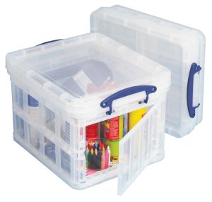 Really Useful Box opbergdoos 35 liter opvouwbaar, transparant