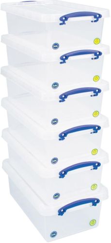 Really Useful Box opbergdoos 5,5 l, nestbaar, transparant