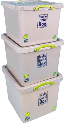 Really Useful Box Recycled opbergdoos 60 l, nestbaar, grijs