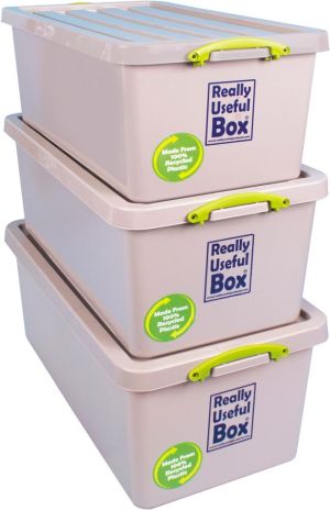 Really Useful Box Recycled opbergdoos 82 l, nestbaar, grijs