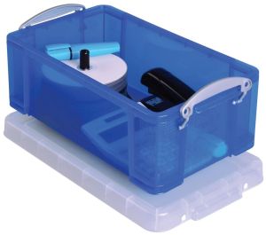 Really Useful Box opbergdoos 9 liter, transparant blauw
