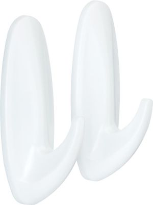 Command decohaak, medium, draagvermogen 1,4 kg, wit, waterbestendig, blister van 2 stuks