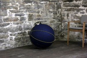 Vluv Velt zitbal Jeans-Melange / Gold 75cm