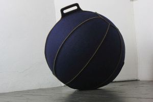 Vluv Velt zitbal Jeans-Melange / Gold 75cm