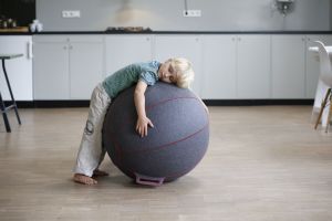 Vluv Velt zitbal Grey-Melange / Red 75cm