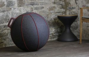 Vluv Velt zitbal Grey-Melange / Red 75cm