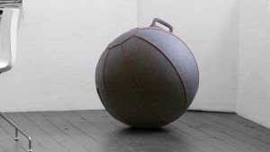 Vluv Velt zitbal Grey-Melange / Red 75cm