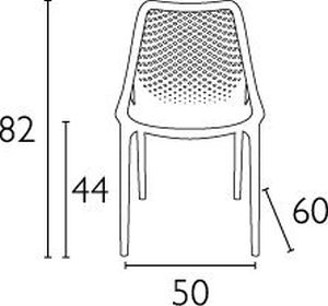 Chaise de cantine / chaise de patio Air vert