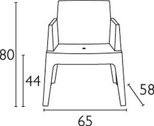 Terrasstoel Box kuipvorm zwart