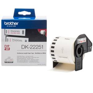 Brother rouleau d'&eacute;tiquettes blanc en continu