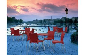 Juliette stapelbare stoel, voor binnen en buiten, oranje